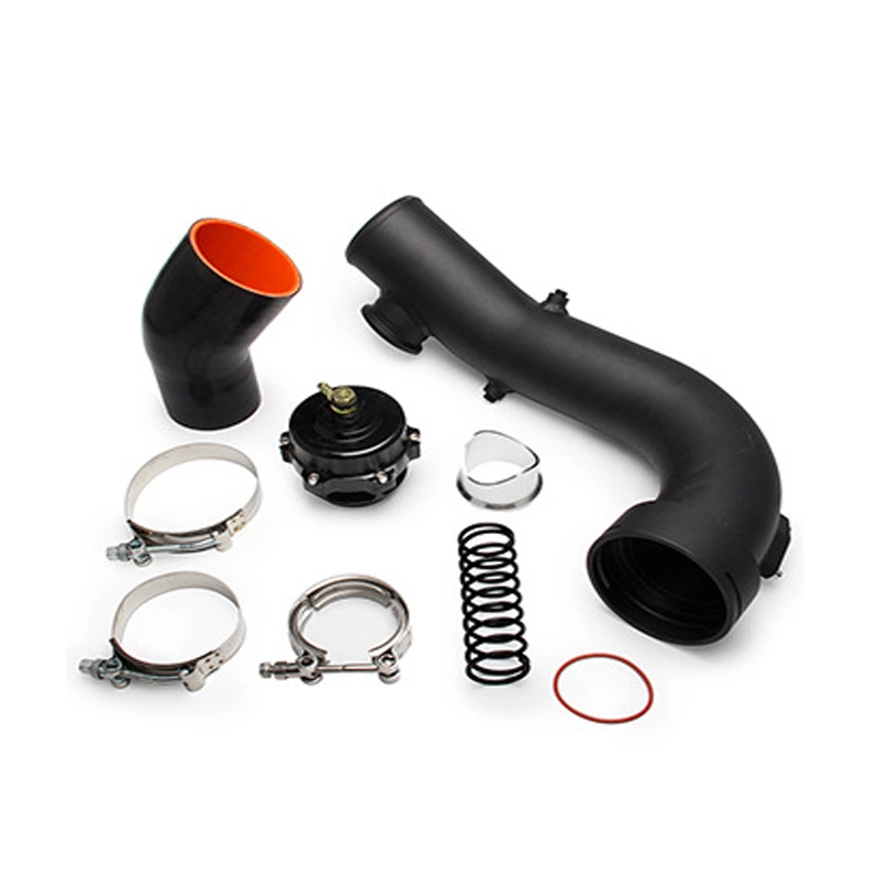 Air Intake TurboCharge Hard Pipe Kit Fit for BMW N54 E88 E90 E92 135i 335i 335 WITH SSQV BOV BLOW OFF VALVE BLACK